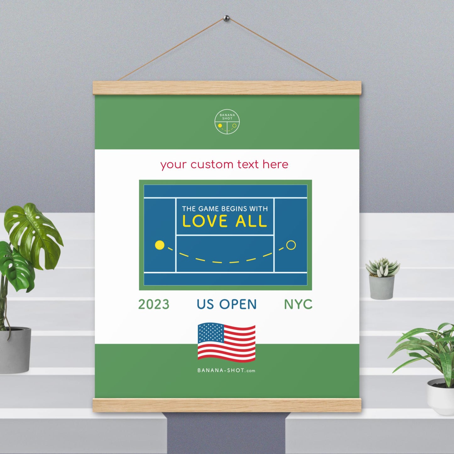 US Open 2023 - Customizable poster with hangers