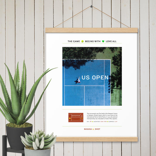 US Open Poster with wooden hangers