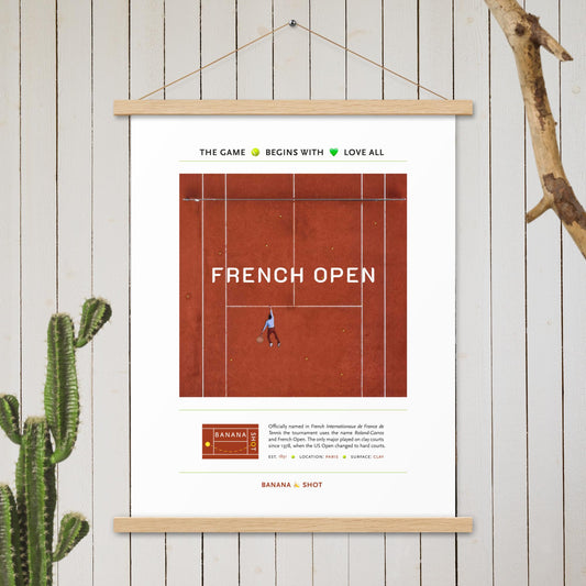 Poster with wood hangers - French Open