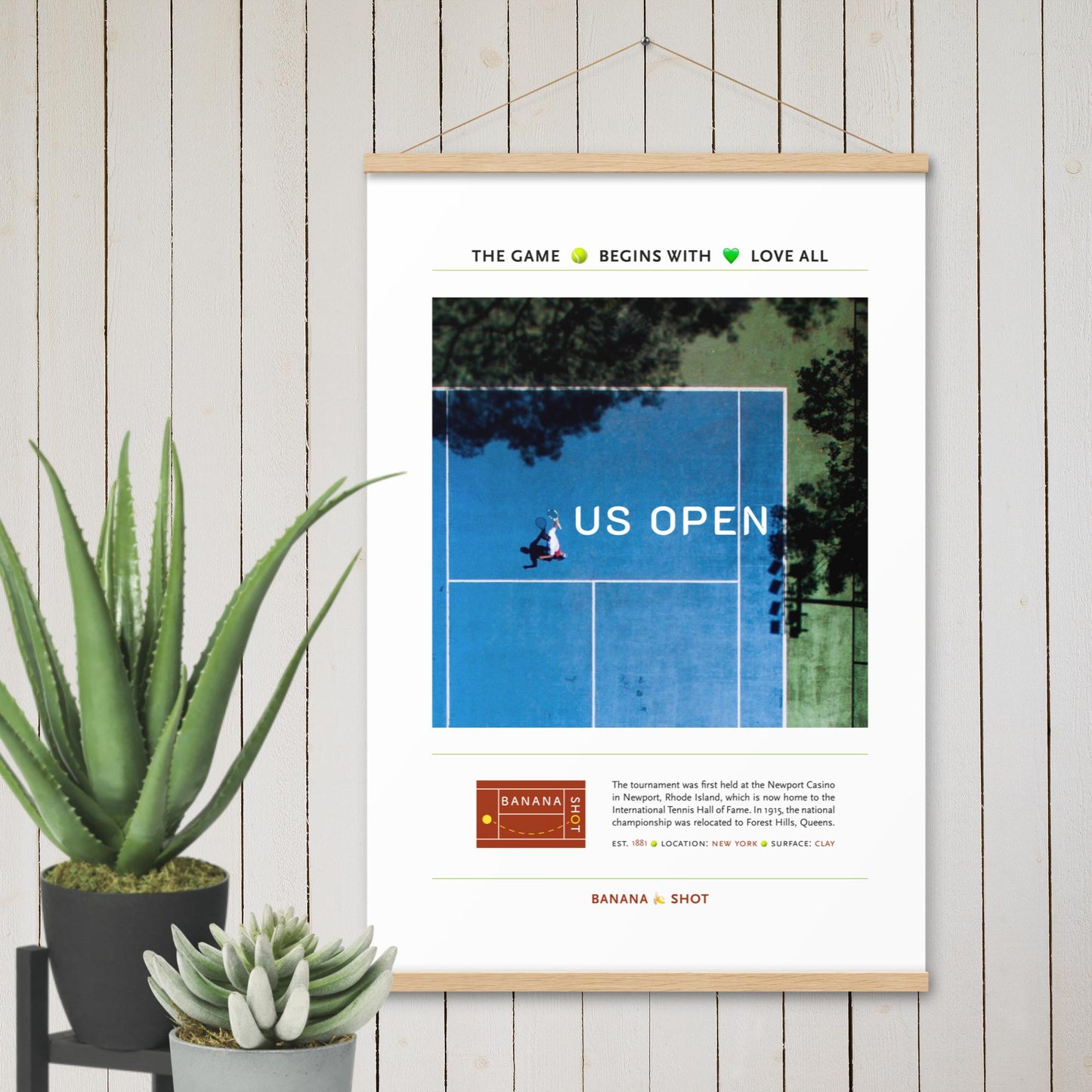 Poster with wood hangers - US Open