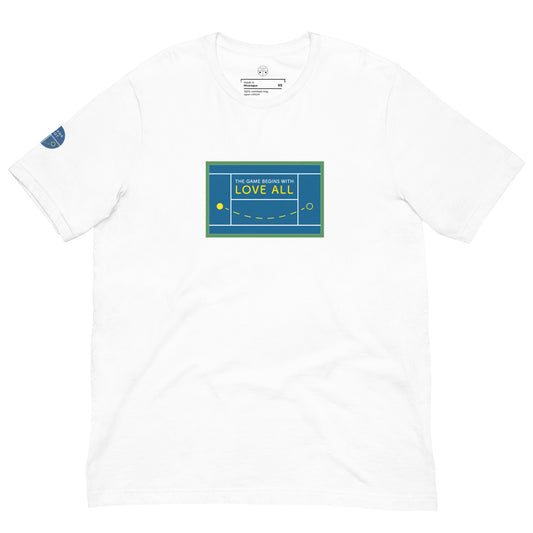 Unisex t-shirt - The Game Begins With Love All - US