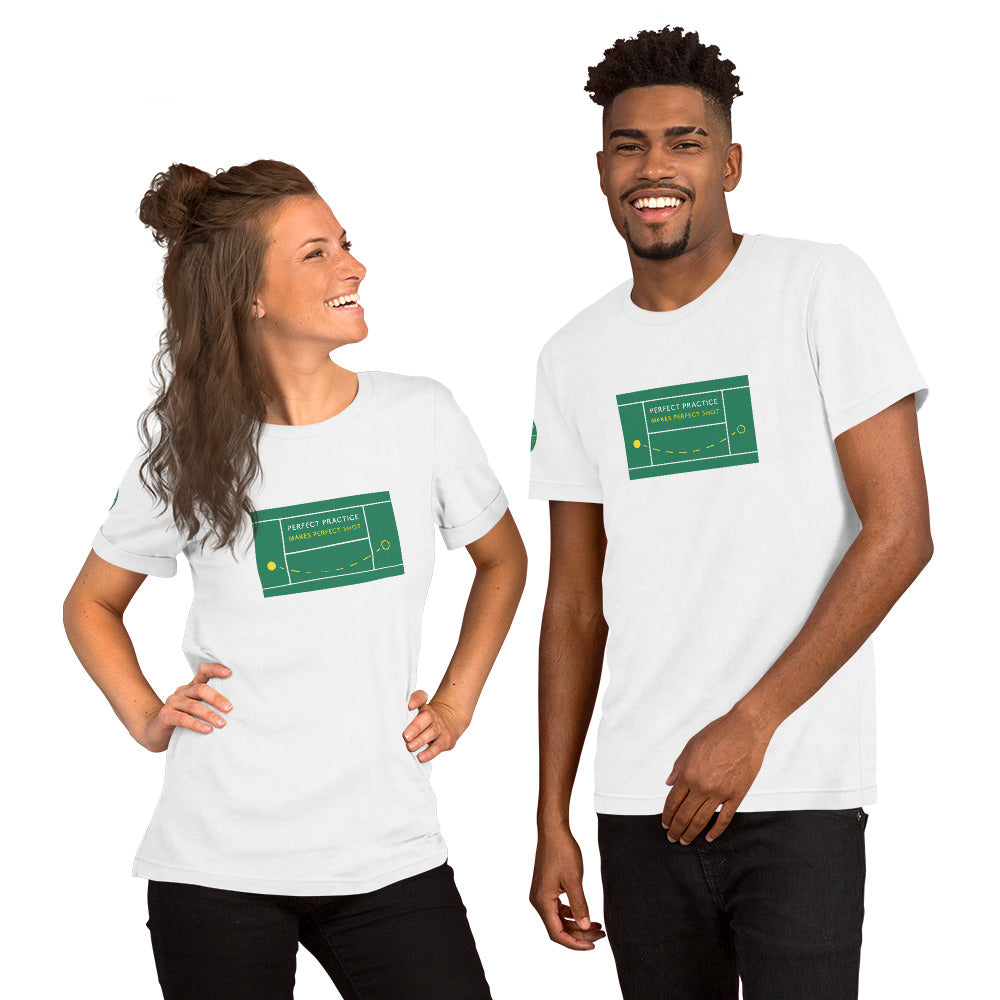 Unisex t-shirt - Perfect practice makes perfect shot - UK
